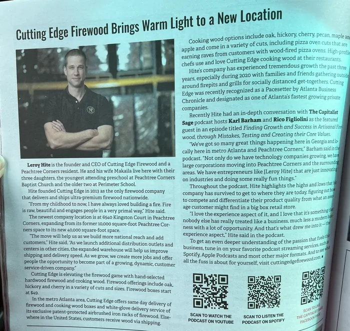 Magazine article: Cutting Edge Firewood brings warm light to a new location